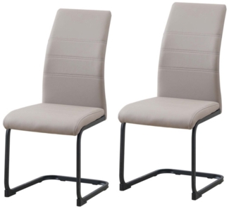 HTI-Line SallyP Schwingstuhl 2er Set PU cappuccino