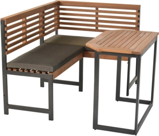 MERXX Eckbankgruppe »Eckbank Set«, (Set, 3-tlg), Eckbank und Klappentisch aus Akazienholz, flexibel Montageoptionen