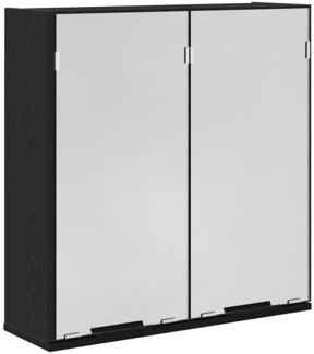 vidaXL Badezimmerspiegelschrank Schwarz Eichen-Optik 64 x 20 x 67 cm 862096