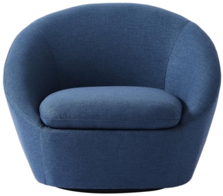 Vente-unique - Drehsessel - Stoff - Blau - LACARA II