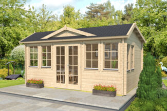 Gartenhaus Teehaus Newcastle 44 Grau