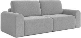 AX LIVING Boxspringbett 140x200 mit Bettkasten Salvio in Hellgrau