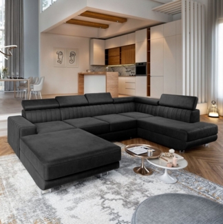 Masseno Ecksofa SIENA mit Schlaffunktion U-Form, Sofa mit Bettkasten