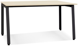 Kadima Design Bürotisch Holz-Metall | 160x80cm | Homeoffice Design Stauraum | beige-schwarz | Schreibtisch