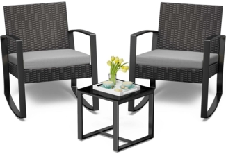 Bealife Gartenmöbel Set Balkon 2 Personen Outdoor Rattan Terrasse Pool