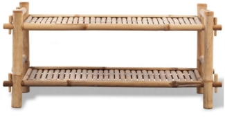 vidaXL Schuhregal mit 2 Böden Bambus 242490