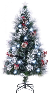 COSTWAY Künstlicher Weihnachtsbaum, 150cm, 170 Spitzen, 49 LEDs, 8 Modi