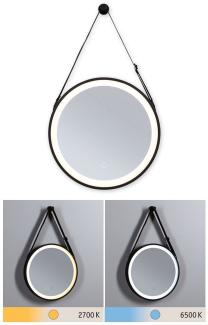 Paulmann 71092 LED Leuchtspiegel Miro IP44 Tunable White Schwarz 40cm 2700K