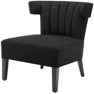 Casa Padrino Luxus Sessel Schwarz - Designer Möbel