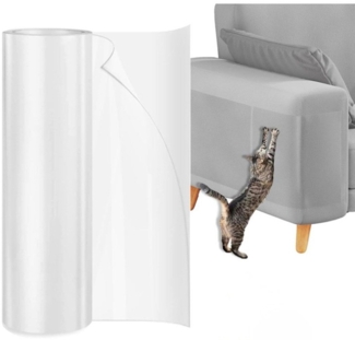 XDeer Kratzbaum 2/4 Stück Kratzschutz Katze Tape 3m x 20cm, Kratzschutz Sofa Katze Pad, Hunde Kratzschutz für Türen Anti Kratz Folie für Katzenfür Möbel Couch