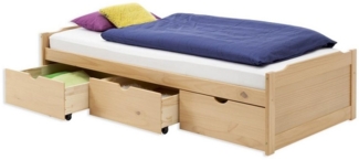 IDIMEX Funktionsbett MIA, Bett mit Stauraum Jugendbett Funktionsbett Gästebett Tagesbett Kinderb