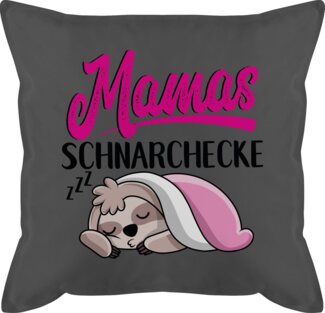 Shirtracer Dekokissen Mamas Schnarchecke mit Faultier - schwarz, Mama