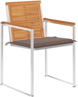 vidaXL Gartenstühle 8 Stk. mit Kissen Massivholz Akazie 3078532