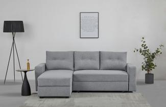 Home affaire Ecksofa TOFFEN, 217 cm, L-Form, mit Schlaffunktion u. Bettkasten, Recamiere rechts/links montierbar