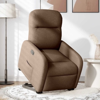 vidaXL Relaxsessel mit Aufstehhilfe Elektrisch Braun Stoff 3302996