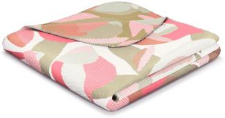 Biederlack Wohndecke Kuscheldecke 150x200 Floral Secret Blumen pink oliv 807656