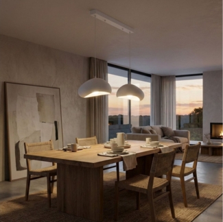 Opviq Pendelleuchte Loval- 2 oder 3 flammmig, höhenverstellbar, boho deco, ohne Leuchtmittel, Mehrflammige Hängelampe, Fiberglas-Schirme