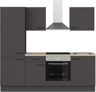 IMPULS KÜCHEN Küchenzeile "Tirana", Ausrichtung wählbar, Schubkästen mit Soft-Close, vormontiert, wahlweise mit E-Geräten, mit Vollauszug, Breite 230 cm