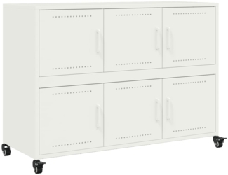vidaXL Sideboard Weiß 100,5x39x72 cm Stahl 846745