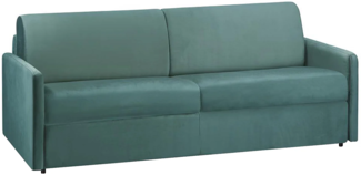 Schlafsofa 4-Sitzer Samt CALIFE - Minzgrün - Liegefläche: 160 cm - Matratzenhöhe: 18 cm