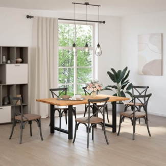 vidaXL Esstisch Hellbraun 180x100x74 cm Massivholz Eiche Rechteckig 3304404