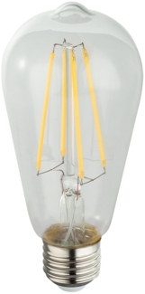 LED Leuchtmittel E27, 800 Lumen, Filament, Birnenform, warmweiß, H 14cm