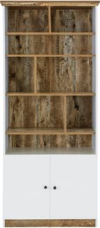 loft24 Bücherregal Casper, 2-trg. Aktenregal im rustikalen Landhaus Design, FSC®-zertifiziert