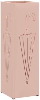 vidaXL Sonnenschirmhalter Rosa 15,5 x 15,5 x 49 cm Metall 868489