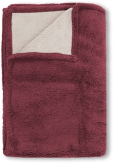 biberna Sherpa Wohndecke 0229209 SHERPA, burgund, 1x 150x200 cm