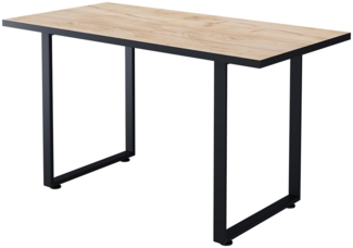 Esstisch Livorno Schwarz/Goldkraft Eiche 140 x 70 cm Vicco