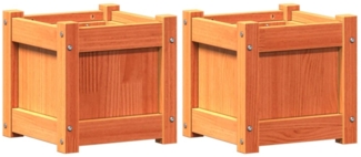 vidaXL Pflanzkübel 2 Stk. Wachsbraun Massivholz Kiefer 837399