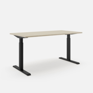 SLS 370 PRO Schreibtisch - 160 , Eiche , Schwarz