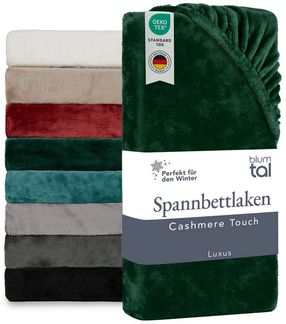 Blumtal Spannbettlaken Spannbettlaken Cashmere Touch - Oeko-TEX zert. Bettlaken, Winter - Plüsch Spannbettlaken aus Mikrofaser