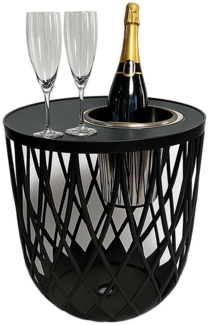COOTAB Cooler Table DUBAI Beistelltisch mit Edelstahl-Weinkühler