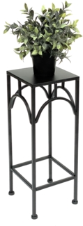 DanDiBo Blumenhocker Metall Schwarz Eckig 50 cm Blumenständer 96132 S Beistelltisch Blumensäule Modern Pflanzenständer Pflanzenhocker