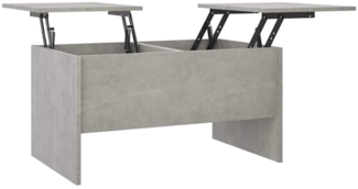 Couchtisch, Sofatisch Betongrau 80 x 50 x 42,5 cm Holzwerkstoff
