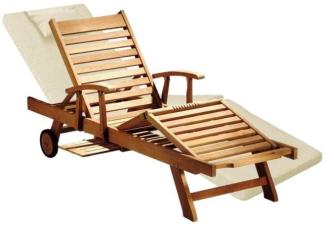 Liegenauflage 200 cm x 62 cm für Gartenliege Foggia / Enna - creme