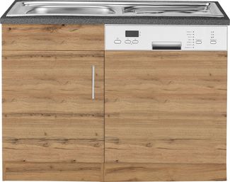 KOCHSTATION Spülenschrank KS-Colmar 110 cm, Front und Sockelblende für teilintegrierten Geschirrspüler