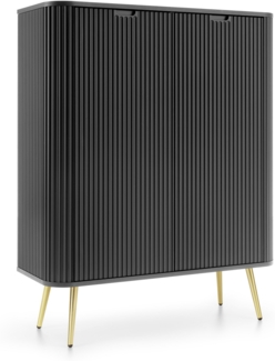 AX LIVING Highboard Schrank Salvia K103 103 cm breit Modern in Schwarz