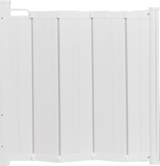 Safetots Automatisches Faltbares Einziehbares Babygitter, 55cm - 113.5cm, Schwarz, Faltbares Treppenschutzgitter, Einziehbares Sicherheitsgitter