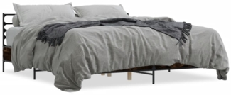 vidaXL Bettgestell Räuchereiche 200x200 cm Holzwerkstoff und Metall 3280064