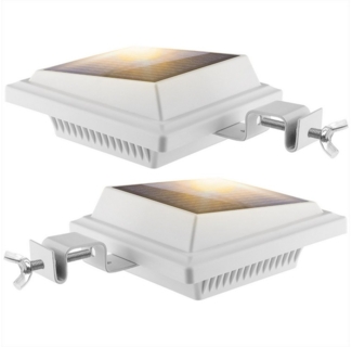 KingLux LED Dachrinnenleuchte Außen 40LEDs Solarlampen mit Lichtsensor Warmweiß, Lichtsensor, LED fest integriert, Warmweiss