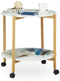 Beistelltisch mit Rollen und 2 Ebenen