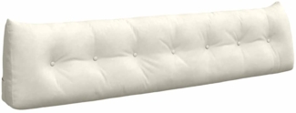 vidaXL Rücken Kissen Creme 200 x 24 x 50 cm Samt 42014612
