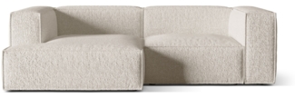 Micadoni Ecksofa Nuria 3-Sitzer Links Boucle Beige