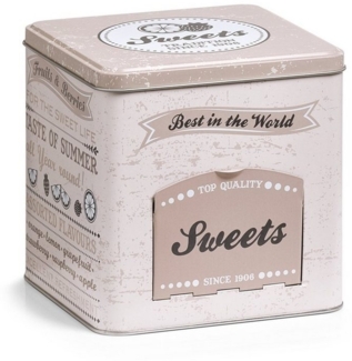 Neuetischkultur Vorratsdose Süßigkeitendose mit Deckel und Klappe Sweets, Metall, (Stück, 1-tlg, 1 Dose mit Deckel ohne Dekoration), Vorratsdose
