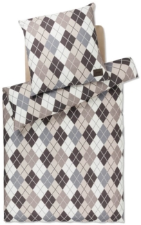 JOOP! Bettwäsche Soft Pattern 45002 07 Cream Flanell 135 x 200 + 80 x 80 cm
