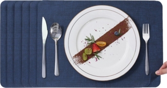 Simurq Platzset Abwaschbar - Beidseitig Nutzbare und Rutschfeste Tischsets, (Platzdeckchen Tischuntersetzer, 6-St, Set mit 4 oder 6 Tischsets), Tischdeko für Esszimmer und Küche