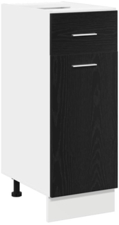 vidaXL Schubladenunterschrank mit Schubladen Riga Schwarz Eichen-Optik 863237