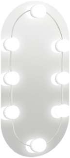 vidaXL Spiegel mit LED-Leuchten 40x20 cm Glas Oval 3102973